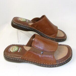 Earth Spirit Gelron 2000 Cleveland Brown Leather Sandals US Women's 7